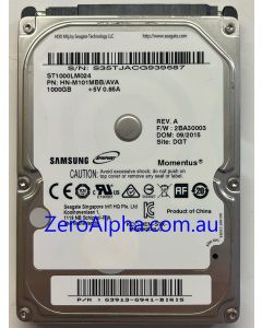 ST1000LM024 Samsung Donor Hard Drive, PN: HN-M101MBB, 2BA30003
