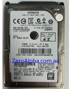 HTS547575A9E384 Hitachi Donor Hard Drive 0J27703, J2640059GE468E, DA4755