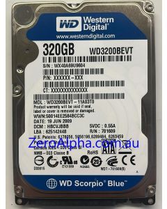 WD3200BEVT-11A03T0 Western Digital, DCM: HBCVJBBB, 19JUN2009 Data Recovery