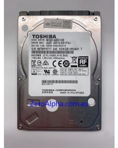MQ01ABD100 Toshiba Donor Hard Drive AX1P5J, 29AUG2016