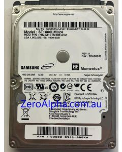 ST1000LM024 Samsung Donor Hard Drive, PN: HN-M101MBB, 2BA30003