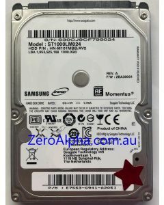 ST1000LM024 Samsung Donor Hard Drive, PN: HN-M101MBB, 2BA30001