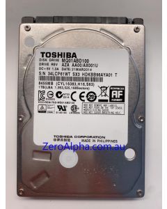 MQ01ABD100 Toshiba Donor Hard Drive AX001U, 21MAR2014