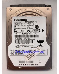 MK3261GSYN Toshiba Donor Hard Drive, HDD2F23, 25MAY2011, MH000C
